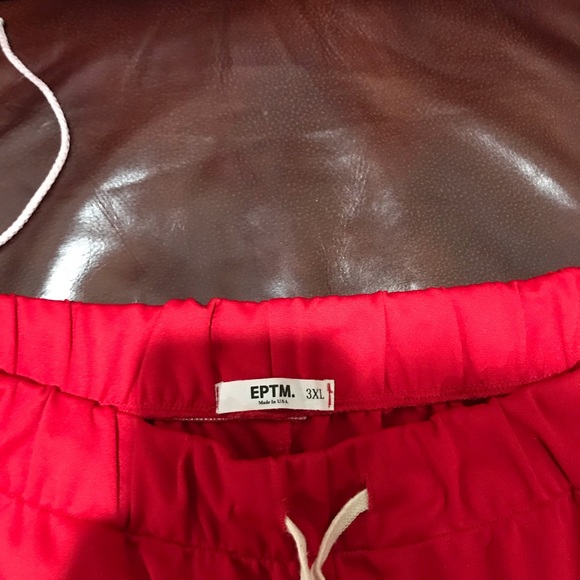 EPTM Track Pants Mens Size 3XL, Red and White - Picture 3 of 3
